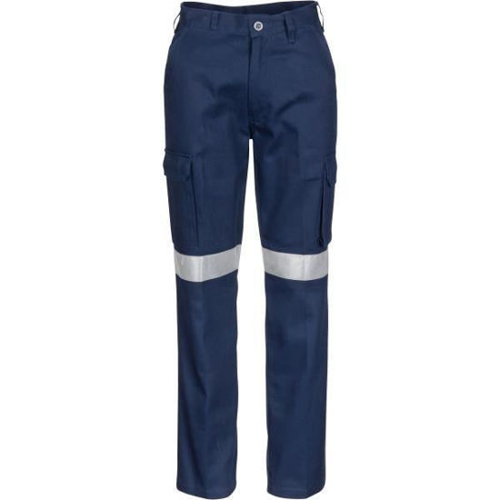 Picture of Dnc Ladies' Cotton Drill Cargo Pants With 3M Reflective Tape 3323