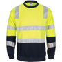 Picture of Dnc Hi-Vis 2 Tone, Crew-Neck Fleecy Sweat Shirt With Shoulders, Double Hoop Body And Arms Csr R/Tape 3723