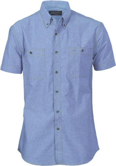 Picture of Dnc Cotton Chambray Shirt Short Sleeve 4101