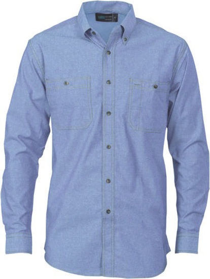 Picture of Dnc Cotton Chambray Shirt Long Sleeve 4102
