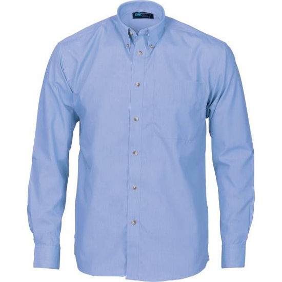Picture of Dnc Polyester Cotton Chambray Business Shirt, Long Sleeve 4122