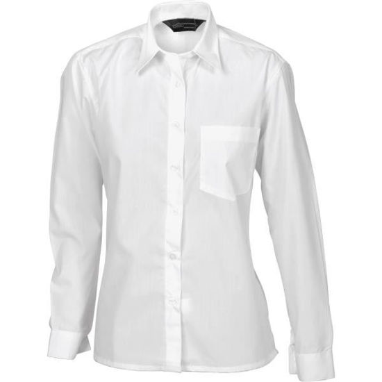 Picture of Dnc Ladies Poplin Shirt, Long Sleeve 4202