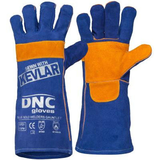 Picture of Dnc Blue Gold Welders Gauntlet Glove gr31