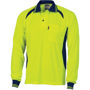 Picture of Dnc Hi-Vis Cool-Breeze Contrast Mesh Panel Polo Shirt, Long Sleeve 3902