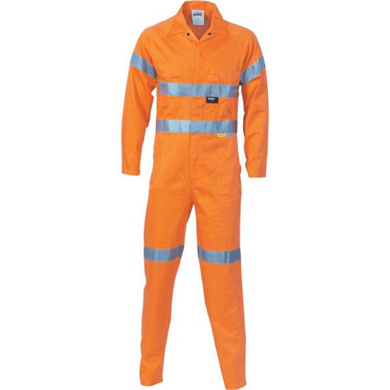 Picture of Dnc Hi-Vis Cool-Breeze Orange L.Weight Cotton Coverall With 3M R/Tape 3956