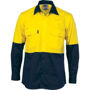 Picture of Dnc Hi-Vis 2 Tone Cotton Drill Vented Shirt, Long Sleeve 3981