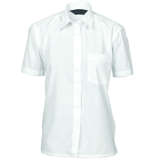 Picture of Dnc Ladies Poplin Shirt, Short Sleeve 4201