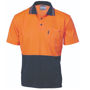 Picture of Dnc Cotton Back Hi-Vis Two Tone Fluoro Polo, Short Sleeve 3814