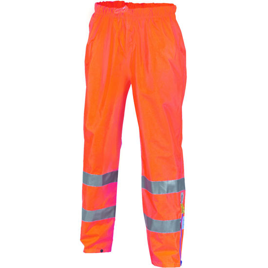 Picture of Dnc Hi-Vis Breathable Rain Trousers With 3M Reflective Tape 3872