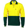 Picture of Dnc Hi-Vis Cool-Breeze Cotton Jersey Polo Shirt With Under Arm Cotton Mesh, Long Sleeve 3846
