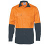 Picture of Dnc Hi-Vis Cool-Breeze Vertical Vented Cotton Shirt - Long Sleeve 3732