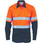 Picture of Dnc Hi-Vis Cool-Breeze Vertical Vented Cotton Shirt With 3M 8906 R/Tape - Long Sleeve 3984