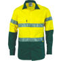 Picture of Dnc Hi-Vis Two Tone Cool-Breeze Cotton Shirt With 3M Reflective Tape, Long Sleeve 3886