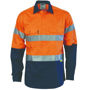 Picture of Dnc Hi-Vis Two Tone Close Front Cotton Shirt With 3M Reflective Tape, Long Sleeve 3849