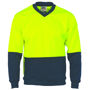 Picture of Dnc Hi-Vis Two Tone Fleecy Sweat Shirt, V-Neck 3822