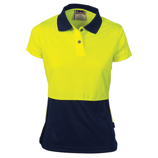 Picture of Dnc Ladies Hi-Vis Two Tone Polo, Short Sleeve 3897