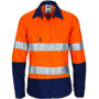 Picture of Dnc Ladies' Hi-Vis Two Tone Cool-Breeze Cotton Shirt With 3M Reflective Tape, Long Sleeve 3986