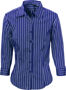 Picture of Dnc Ladies Stretch Yarn Dyed Contrast Stripe Shirt, 3/4 Sleeve 4234
